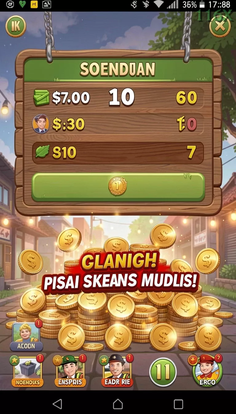 Cuplikan layar ONGWIN — menu navigasi