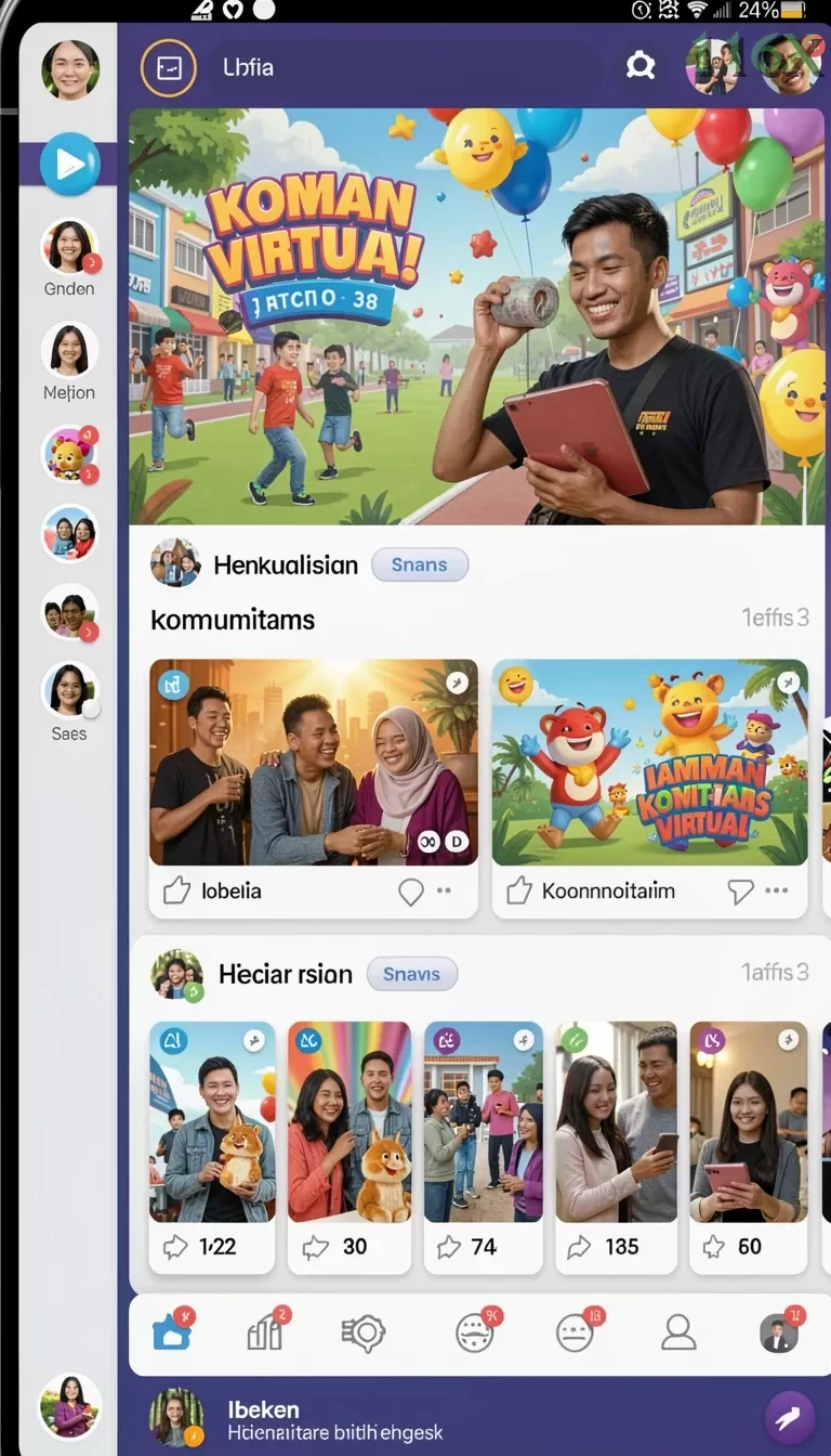 Cuplikan layar EVIP2 — menu navigasi